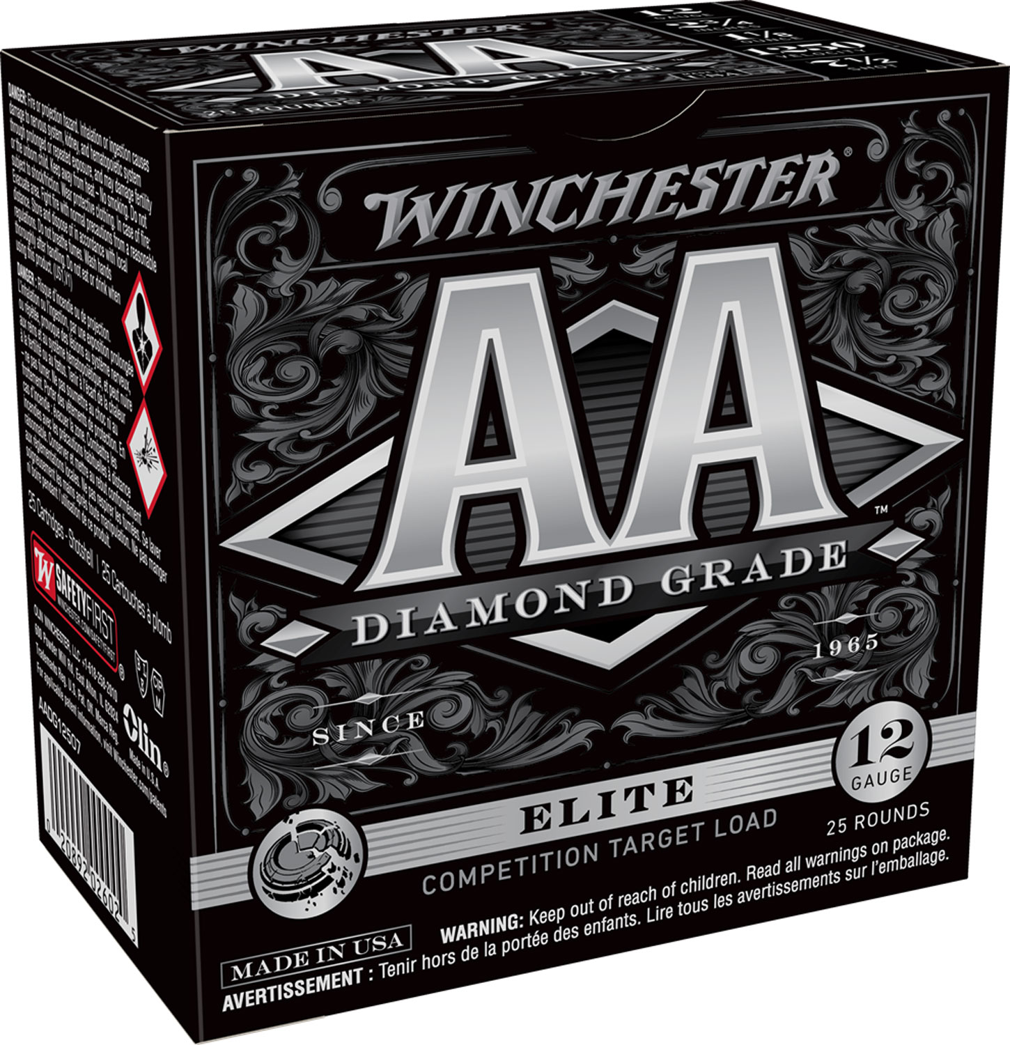 Winchester Ammo AADG12507 AA Diamond Grade 12Gauge 2.75" 1 1/8oz 7Shot 25 Per Box/10 Case 1 Winchester Ammo AADG12507 AA Diamond Grade 12Gauge 2.75" 1 1/8oz 7Shot 25 Per Box/10 Case