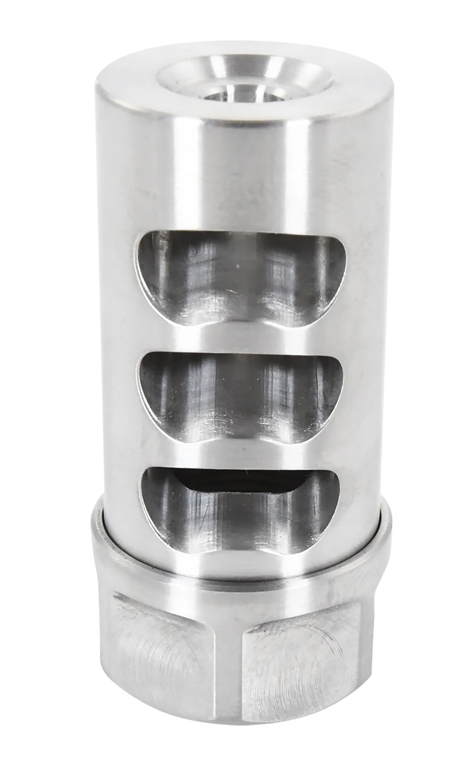 American Precision Arms G2L5830S Gen 2 Little Bastard Self Timing Brake Stainless Steel with 5/8"-24 tpi Threads, 2.22" OAL & 1" Diameter for 30 Cal Rifle 1 American Precision Arms G2L5830S Gen 2 Little Bastard Self Timing Brake Stainless Steel with 5/8"-24 tpi Threads, 2.22" OAL & 1" Diameter for 30 Cal Rifle