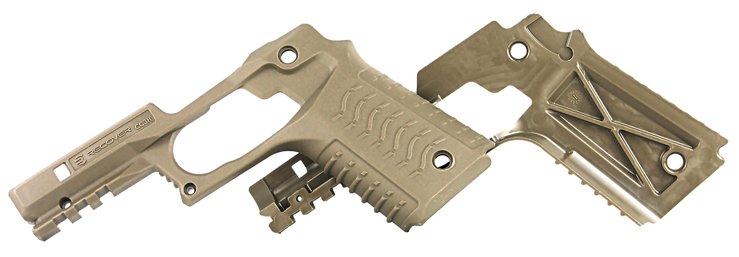 Recover Tactical CC3H-02 Grip & Rail System Tan Polymer Picatinny for Standard Frame 1911 1 Recover Tactical CC3H-02 Grip & Rail System Tan Polymer Picatinny for Standard Frame 1911