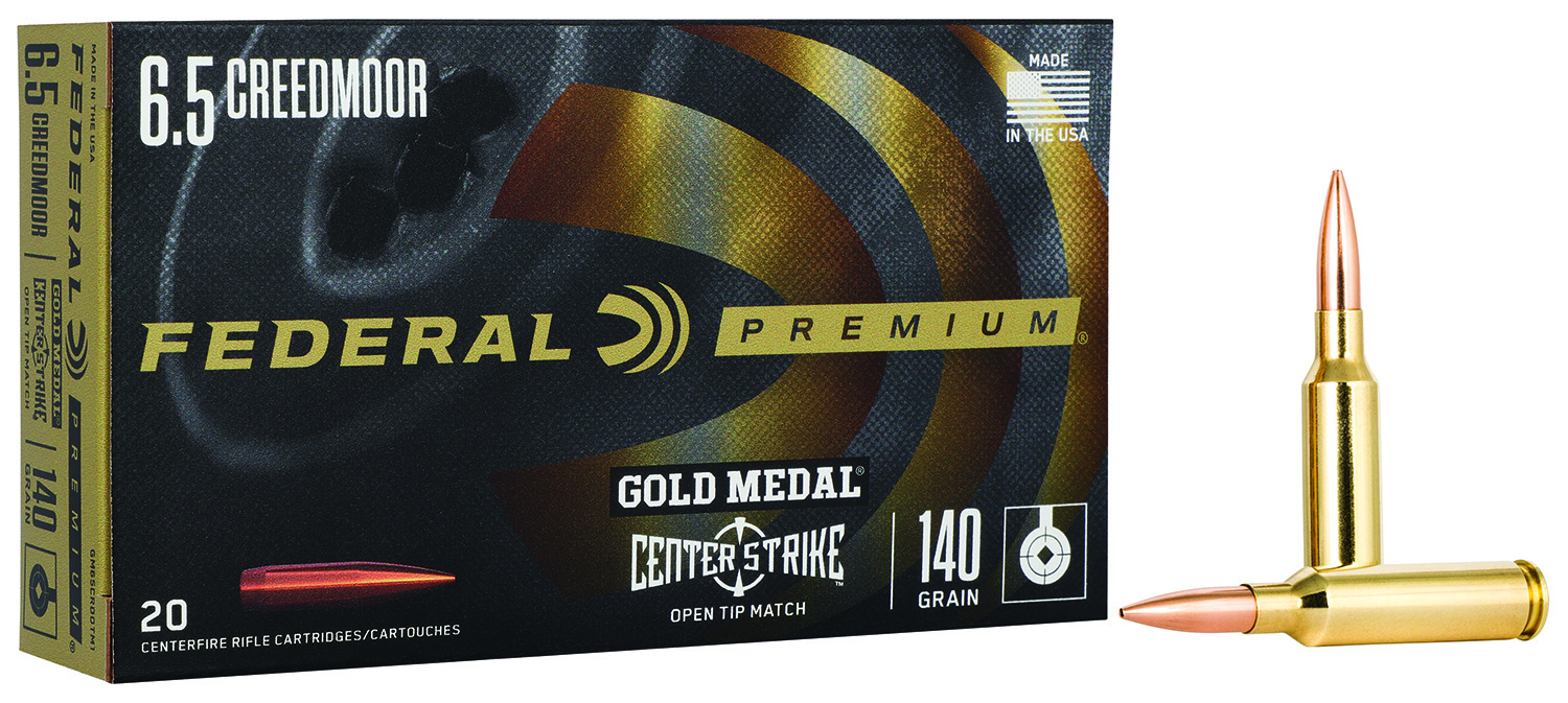 Federal GM65CRDOTM1 Gold Medal Centerfire Rifle 6.5Creedmoor 140gr Open Tip Match 20 Per Box/10 Case 1 Federal GM65CRDOTM1 Gold Medal Centerfire Rifle 6.5Creedmoor 140gr Open Tip Match 20 Per Box/10 Case