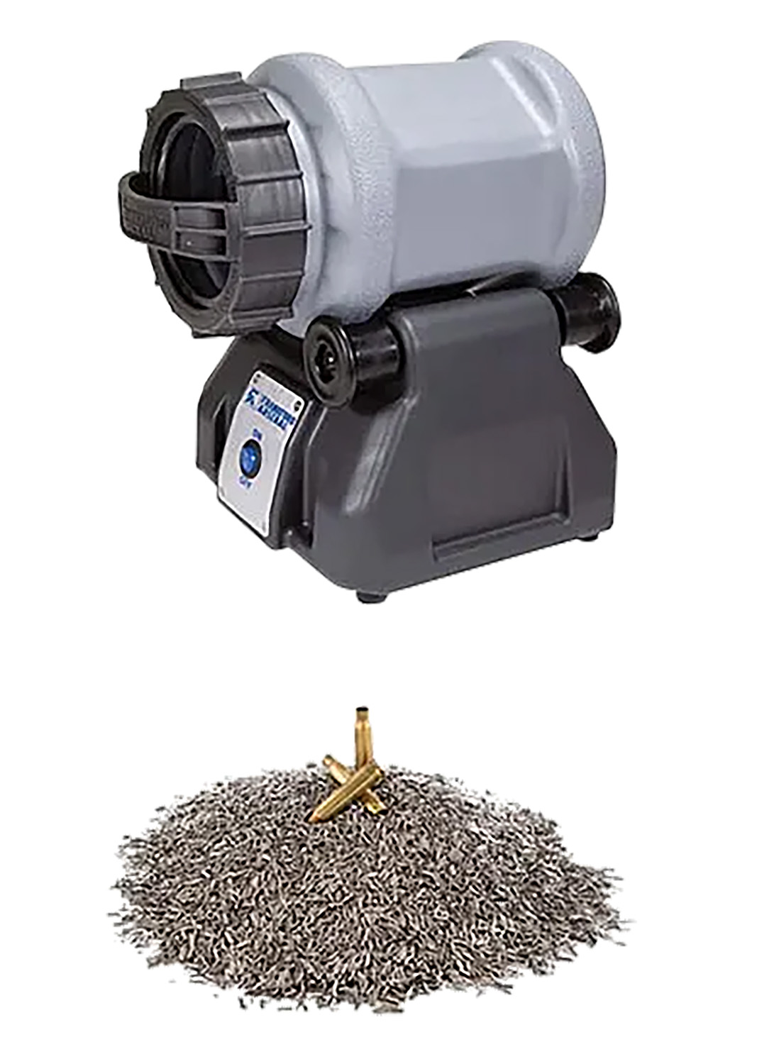 Frankford Arsenal 1199453 Rotary Tumbler Lite Pro Kit Grey/Blue Stainless Steel Capacity, 300 Pieces of 223 Brass 1 Frankford Arsenal 1199453 Rotary Tumbler Lite Pro Kit Grey/Blue Stainless Steel Capacity, 300 Pieces of 223 Brass