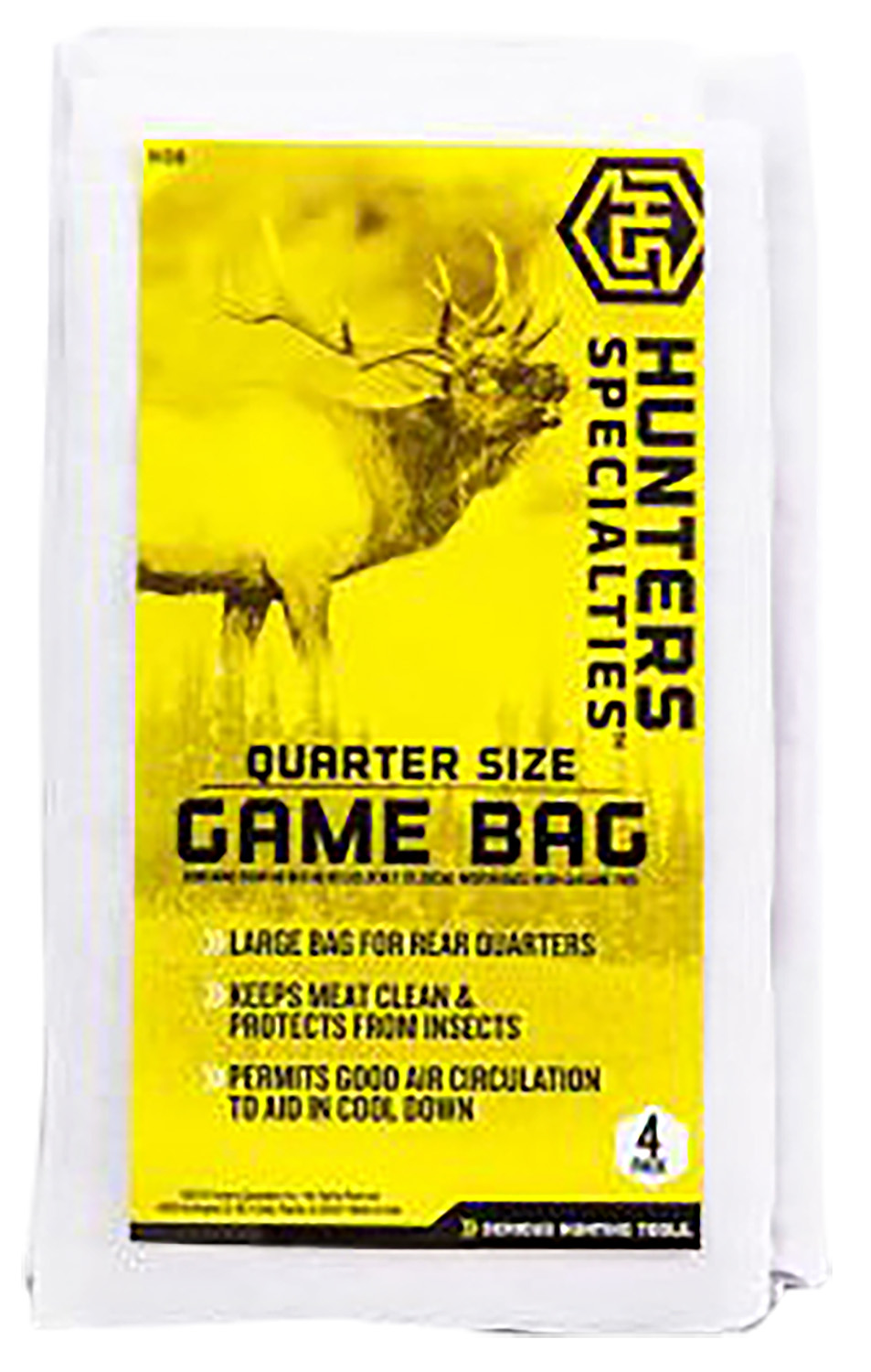 Hunters Specialties HS01238 Quarter Size Game Bag 4Pack 1 Hunters Specialties HS01238 Quarter Size Game Bag 4Pack