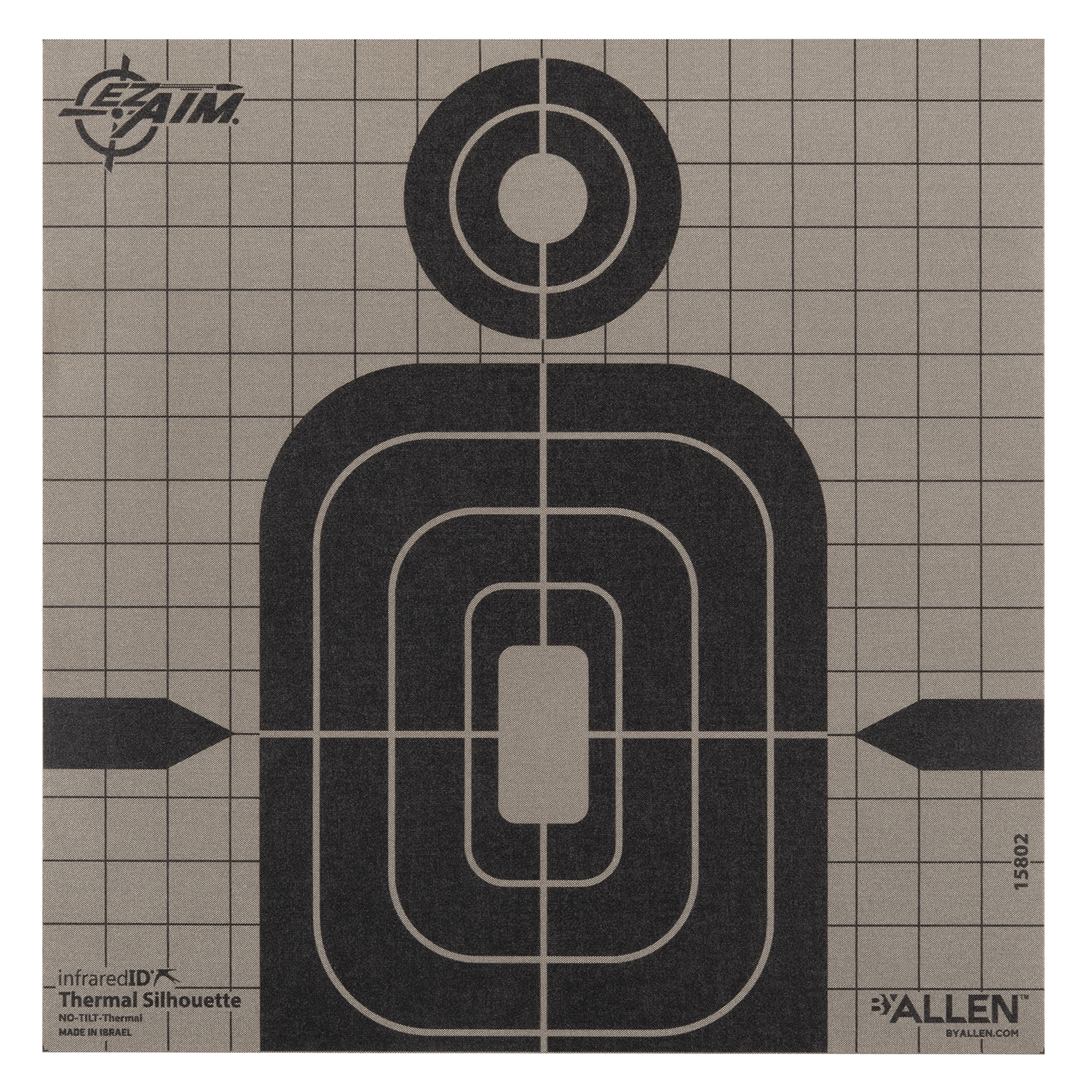 Allen 15802 Thermal Target Silhouette Hanging Paper 8" x 8" Black/Gray 1 Allen 15802 Thermal Target Silhouette Hanging Paper 8" x 8" Black/Gray
