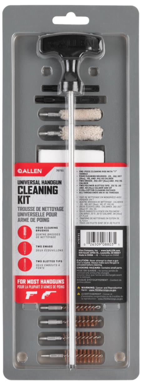 Allen 70731 Universal Cleaning Kit 22-44/45 Handgun 1 Allen 70731 Universal Cleaning Kit 22-44/45 Handgun
