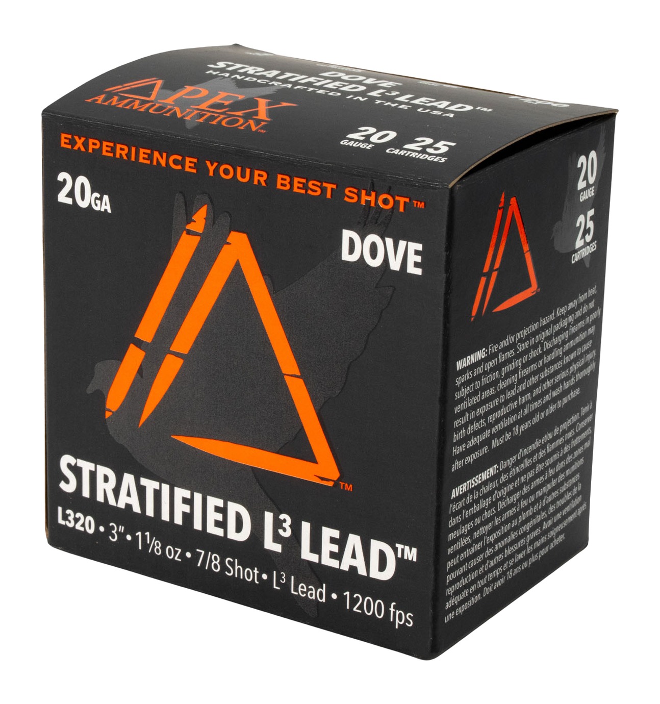 APEX AMMO ED203-78 20G 3 1-1/8 7/8 25/10 1 APEX AMMO ED203-78 20G 3 1-1/8 7/8 25/10