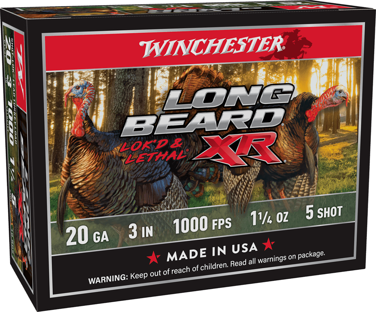 Winchester Ammo STLB2035 Long Beard XR Shot-Lok 20Gauge 3" 1 1/4oz 5Shot 10 Per Box/10 Case 1 Winchester Ammo STLB2035 Long Beard XR Shot-Lok 20Gauge 3" 1 1/4oz 5Shot 10 Per Box/10 Case