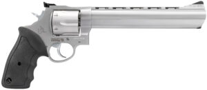 Taurus 2-440089 44  Large 44 Rem Mag 6 Shot 8.37" Matte Stainless Ported Barrel, Cylinder & Frame, Black Finger Grooved Rubber Grip, Transfer Bar Safety, Exposed Hammer