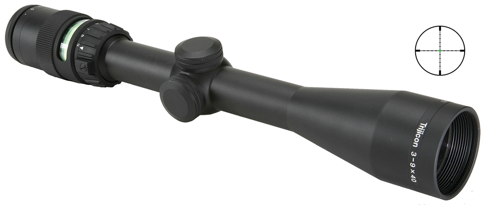 Trijicon 200005 AccuPoint Black Hardcoat Anodized 3-9x40mm 1" Tube, Illuminated Mil-Dot Crosshair w/Green Dot Reticle 1 Trijicon 200005 AccuPoint Black Hardcoat Anodized 3-9x40mm 1" Tube, Illuminated Mil-Dot Crosshair w/Green Dot Reticle