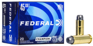 Home 29 Federal C45LCA Champion Training 45Colt 225gr Semi Wadcutter Hollow Point 20 Per Box/25 Case