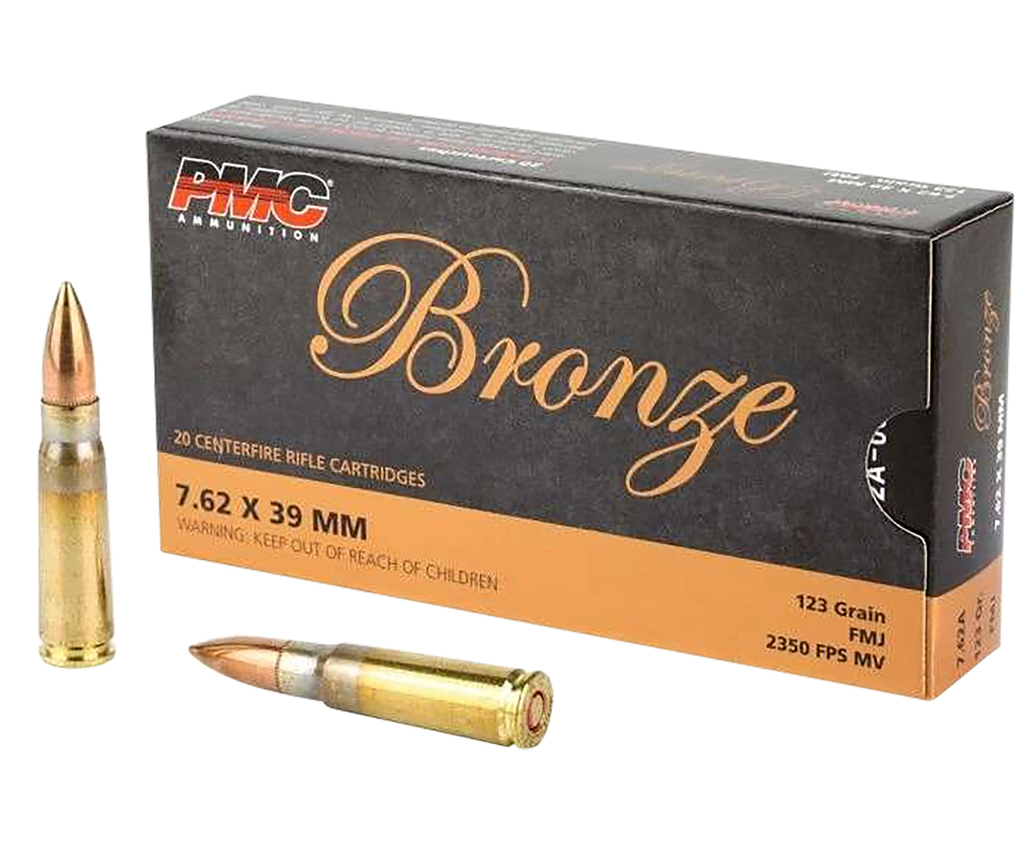 PMC 762A Bronze 7.62x39mm 123gr Full Metal Jacket 20 Per Box/25 Case 1 PMC 762A Bronze 7.62x39mm 123gr Full Metal Jacket 20 Per Box/25 Case
