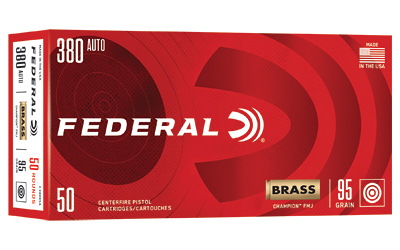 FED CHAMP 380AUTO 95GR FMJ 50/1000 1 FED CHAMP 380AUTO 95GR FMJ 50/1000