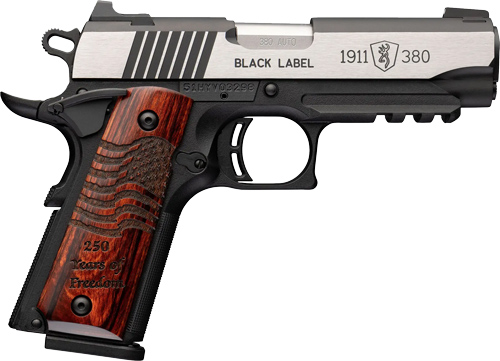 BROWNING 1911-380 BLACK LABEL - MED PRO 380ACP 3.62" RAIL 250 1 BROWNING 1911-380 BLACK LABEL - MED PRO 380ACP 3.62" RAIL 250