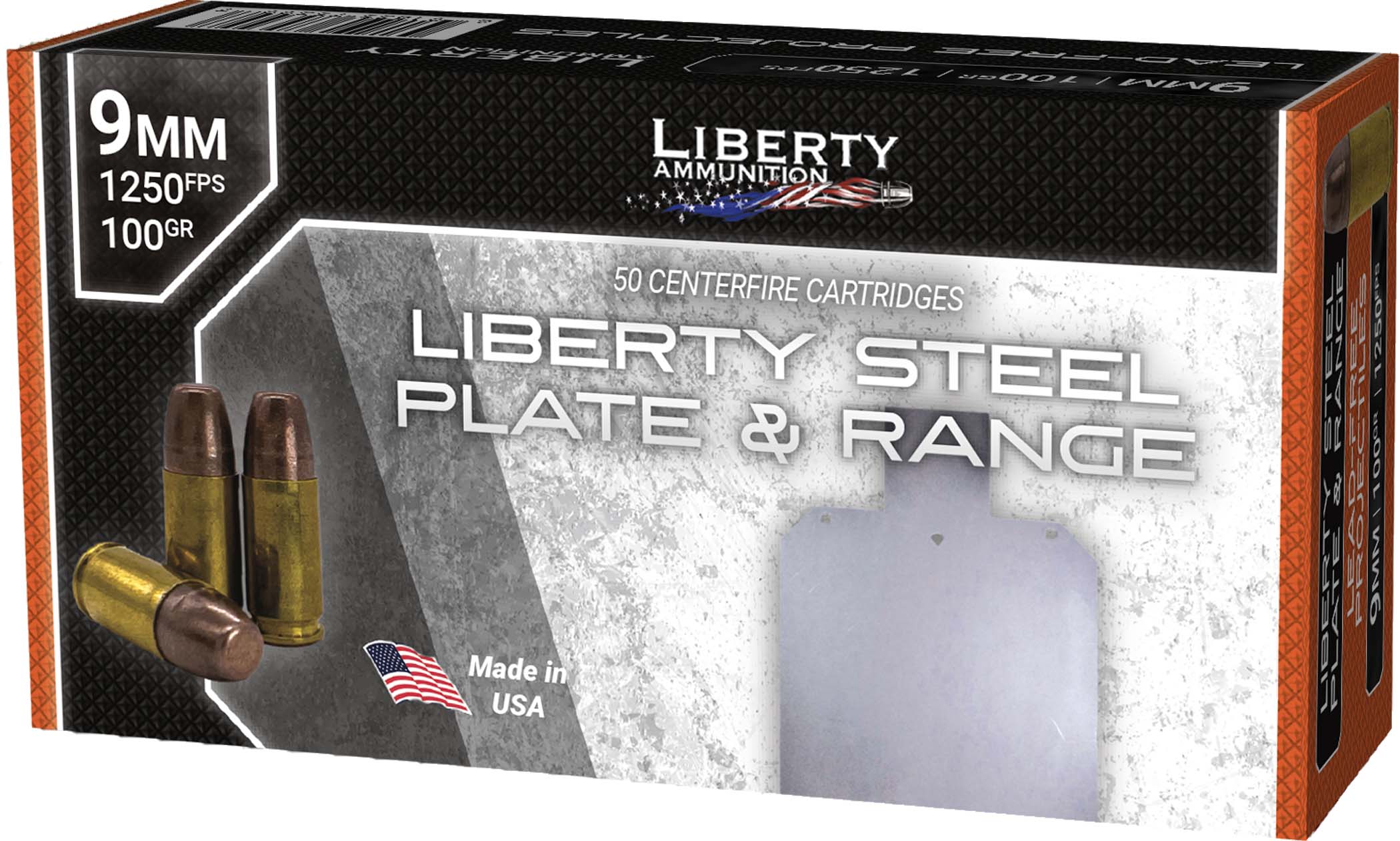 LIB 9MM 100GR STLPLT RNGE 50RD 1 LIB 9MM 100GR STLPLT RNGE 50RD