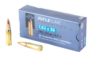 7.62x39mm Firearms and Ammunition 20 PPU 7.62X39 FMJ 123GR 20/1000