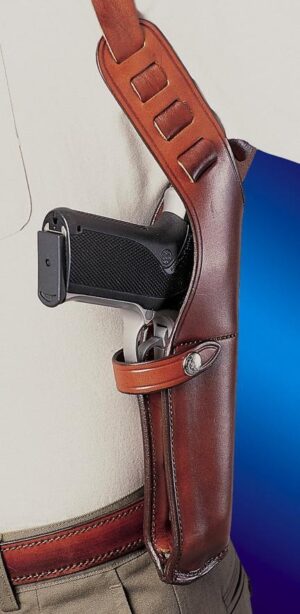 Home 34 Bianchi Model X15 Shoulder Holster 6" -6.5" Right Hand Plain Tan Cross Draw