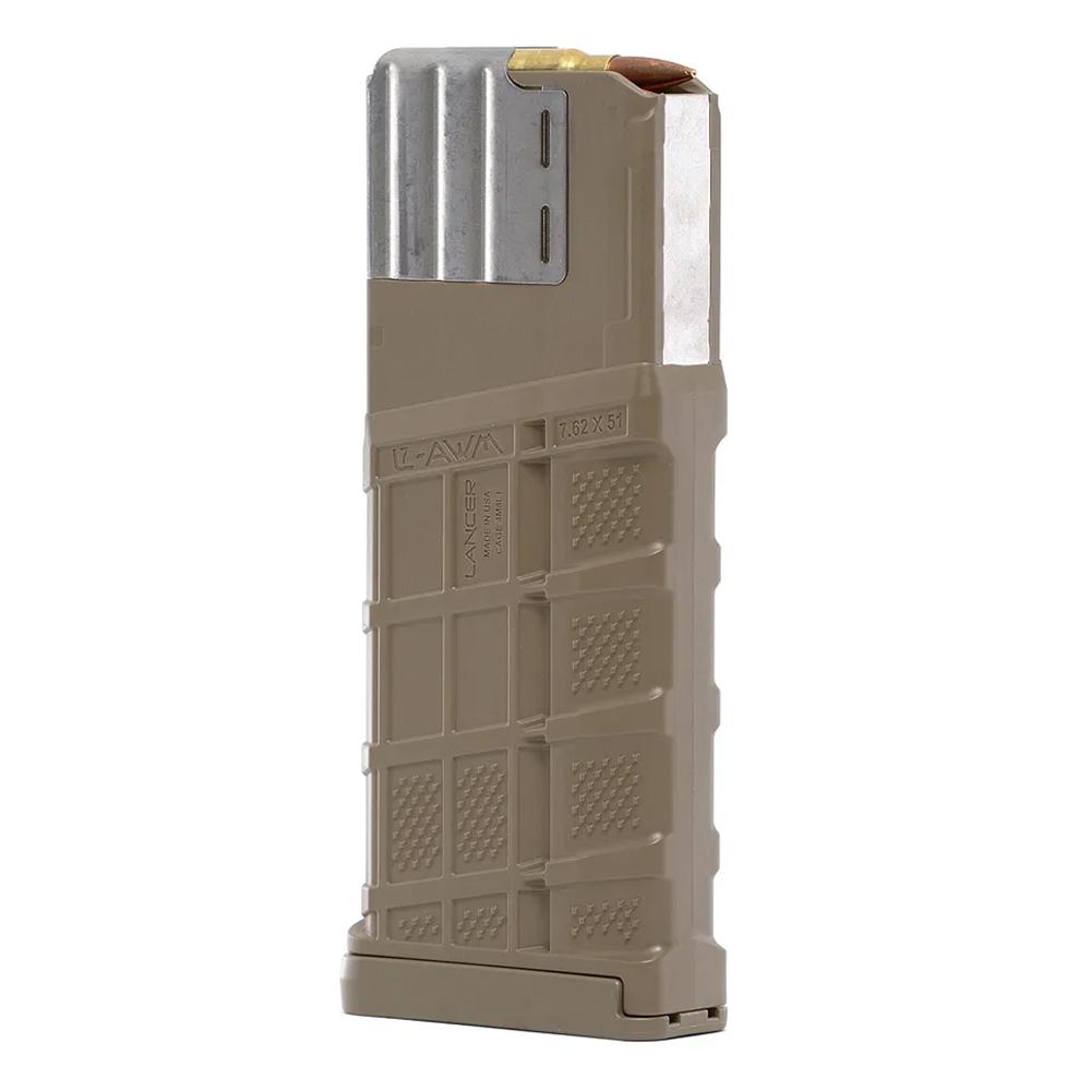 Lancer L7AWM Rifle Magazine FDE .308 Win/7.62x5mm/6.5 Creedmoor 25/rd 1 Lancer L7AWM Rifle Magazine FDE .308 Win/7.62x5mm/6.5 Creedmoor 25/rd