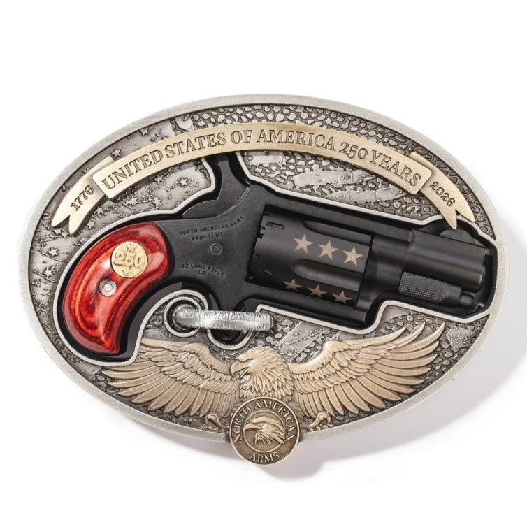 NAA America's 250th Anniversary Belt Buckle Gun .22 LR 5rd Capacity 1-1/8'' Barrel 1 NAA America's 250th Anniversary Belt Buckle Gun .22 LR 5rd Capacity 1-1/8'' Barrel