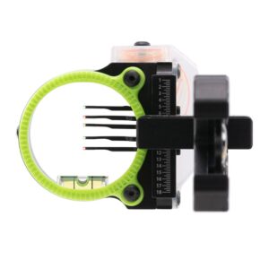 Home 29 Black Gold Rush Archery Sight 5 .019 Pins 4" Dovetail Micro .019 RH Black