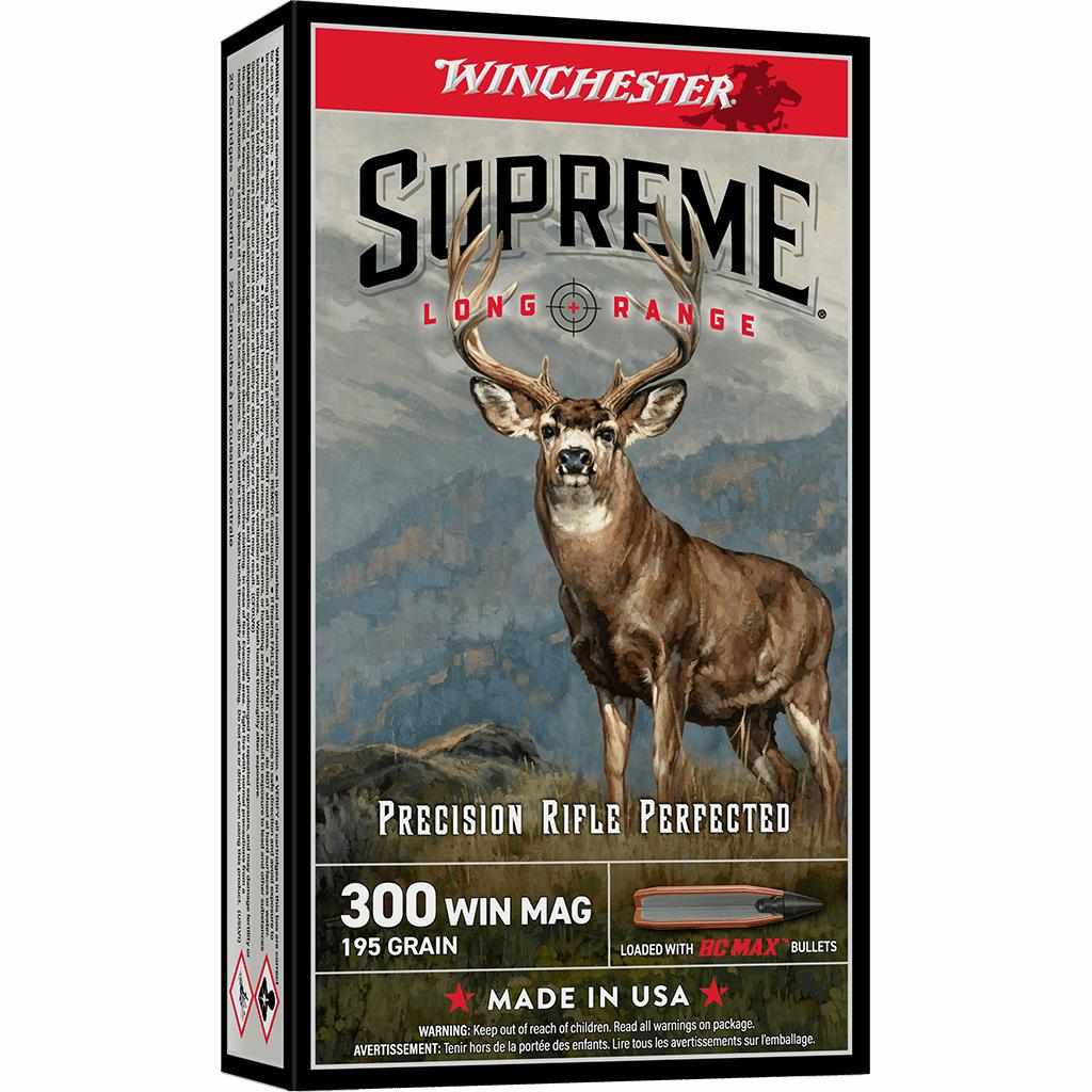 Winchester Supreme Long Range Rifle Ammunition .300 Win Mag 195gr PT 2900 fps 20/ct 1 Winchester Supreme Long Range Rifle Ammunition .300 Win Mag 195gr PT 2900 fps 20/ct