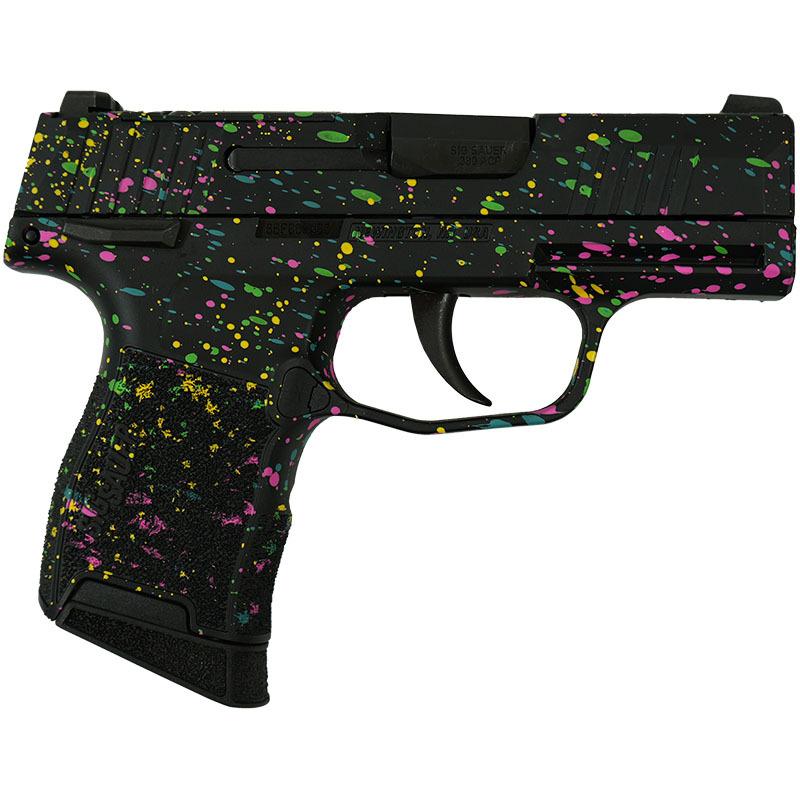 Sig Sauer Exclusive "Multi Color Paint" P365-380 Handgun 380 Auto 10rd Magazine 3.1" Barrel Black Manual Safety 1 Sig Sauer Exclusive "Multi Color Paint" P365-380 Handgun 380 Auto 10rd Magazine 3.1" Barrel Black Manual Safety