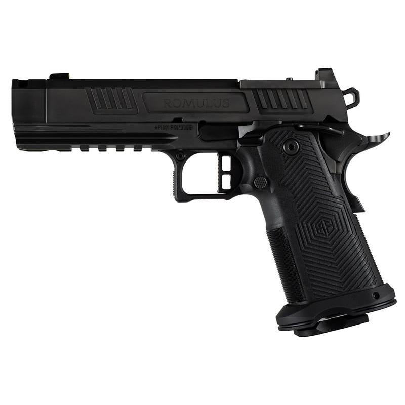 Alpha Foxtrot AF1911-Romulus MOS Adapter Handgun 9mm Luger 10rd Magazines(2) 4.25" Comp Bull Barrel DLC Black 1 Alpha Foxtrot AF1911-Romulus MOS Adapter Handgun 9mm Luger 10rd Magazines(2) 4.25" Comp Bull Barrel DLC Black