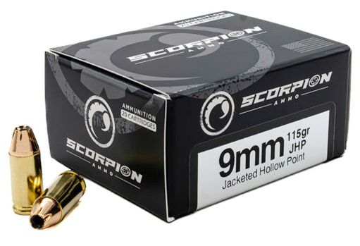 SCORPION 9MM 115GR JHP 20RD BOX 1 SCORPION 9MM 115GR JHP 20RD BOX