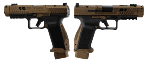 CENTURY CANIK TTI COMBAT TOPO ENGRAVED BRONZE/BLK 9MM PISTOL 4.6" 2-18RD