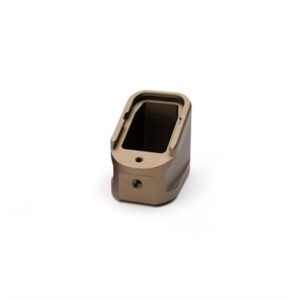 ALUMINUM MAG PLATE FOR GLOCK G17(9MM)/G22 (.40 CAL) IN FDE