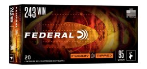 Federal F243TFS1   243Win 95gr Fusion Soft Point 20 Per Box/10 Case