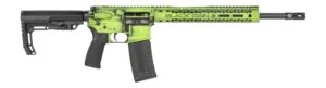 Black Rain Ordnance FUSION300BLKZGB Fission  300 Blackout 30+1 16" Black Nitride Threaded Barrel, Zombie Green Battleworn Aluminum Receiver w/Picatinny Rail, M-LOK Handguard, MFT Minimalist Black Poly