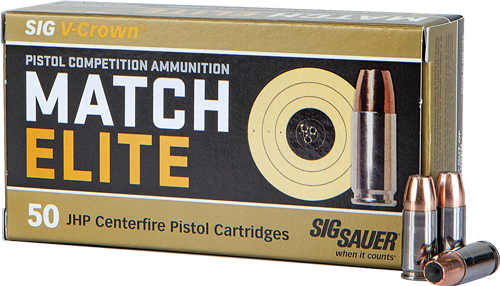SIG AMMO 9MM 147GR ELITE - V-CROWN COMP 50RD 20BX/CASE 1 SIG AMMO 9MM 147GR ELITE - V-CROWN COMP 50RD 20BX/CASE